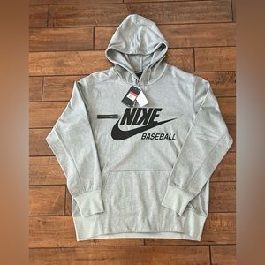 Nike Men's Therma Baseball Pullover Hoodie AA9761 063 Gray/Black